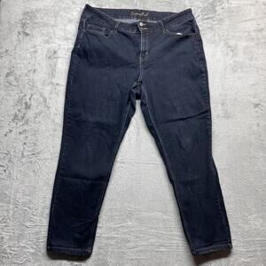 Copperflash Jeans Women's Size 20w High Rise Slim Straight Dark Wash Denim